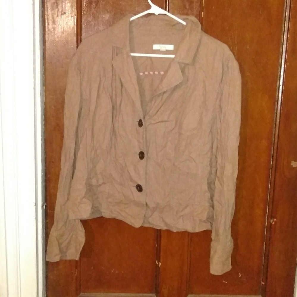 Camel color button down blazer